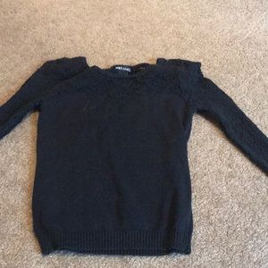 wet seal lace detailed fitted sweater